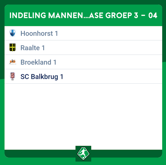 Bekerprogramma SC Balkbrug 1